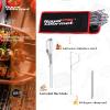 image:imageRoyal Gourmet TS1601 12Piece Kebab Skewers for Grilling 13 Inch Stainless Steel Reusable BBQ Skewers Includes Storage Pouch Silver